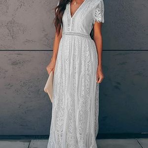 White Lace Maxi Dress